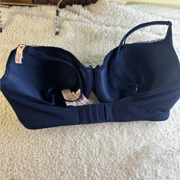 Victoria’s Secret Dream Angle Lightly Lined Demi Bra size 32DDD Navy Blue NWT - Picture 3 of 8